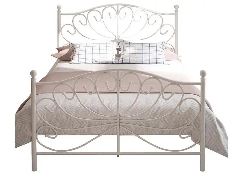 European style gold web celebrity thick iron bed 1.2m 1.5m 1.8m single double master bed