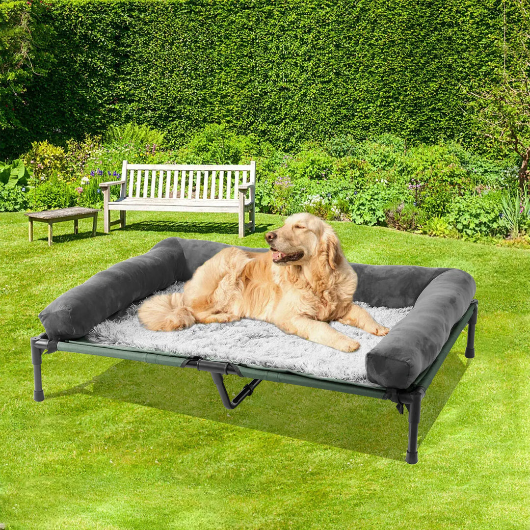 Extra Large Raised Cooling Dog Bed - Waterproof