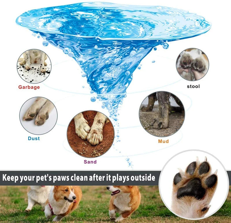 Benepaw Dog Paw Cleaner Shower Brush 2 In 1 Portable Soft Silicone Pet Foot Washer Effectively Cleaning Cup Puppy Cats Massage