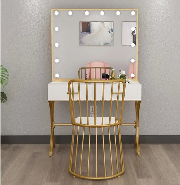 Film building dressing table with lamp professional wedding dress shop dressing table LED light bulb dresser dressing table for