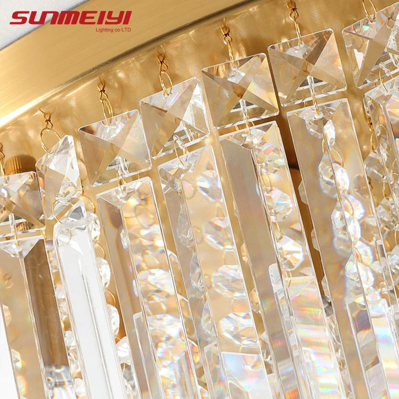 Modern Crystal Ceiling Lights Led Corridor Lighting Ceiling Lamp For Living room Kitchen Gold Bed Room Light lampara led techo