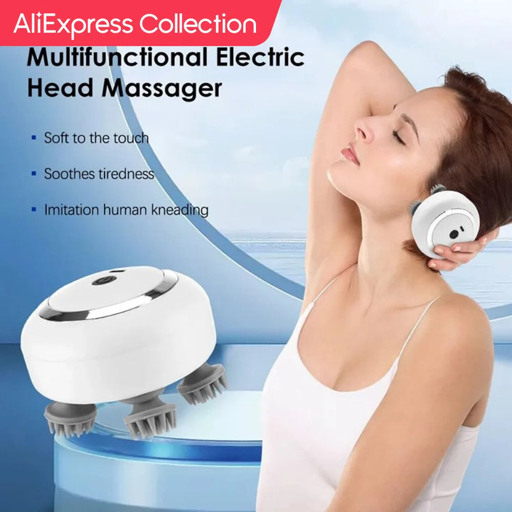 AliExpress Collection Multi Claw Head Massager Electric Relaxation Shoulder Leg Arm Neck Deep Tissue Head Scalp Kneading