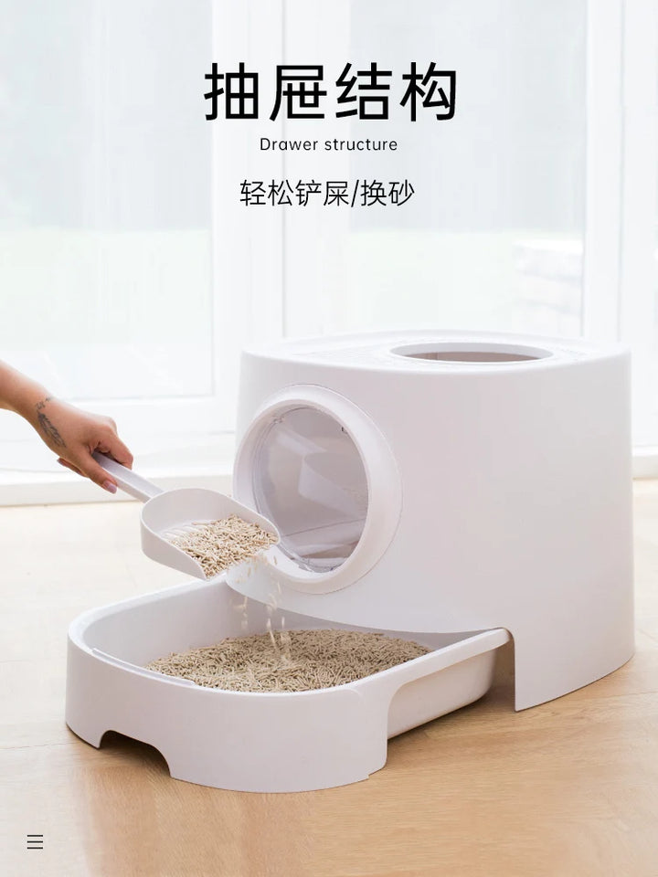 Drawer Big Cat Litter Box Closed Cabinet Furniture Large Cat Litterbox Pet Toilet Seat Arenero Gato Pet Product Kitty Litter Box