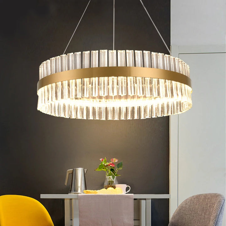 Modern Crystal Chandelier Suspension Luminaire Nordic Art design hanging light living room decoration dining room Light Fixtures