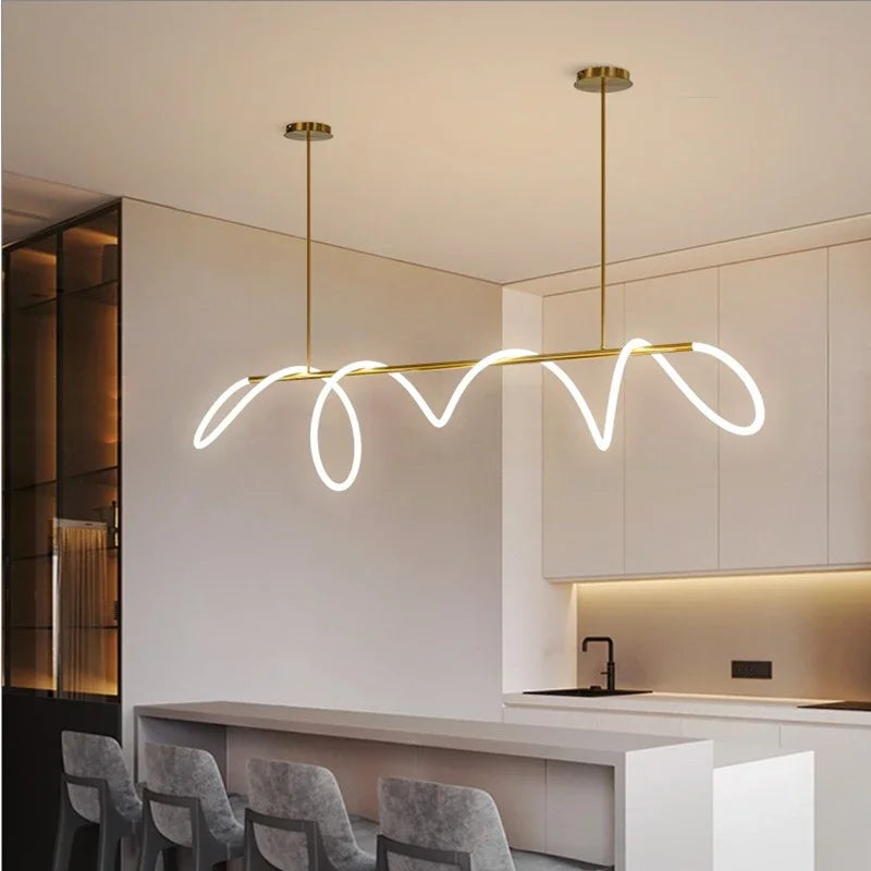 Nordic Hose Led Ceiling Chandelier Dimmable for Kitchen Dining Living Room Center Table Pendant Lamp Home Decor Lighting Fixture