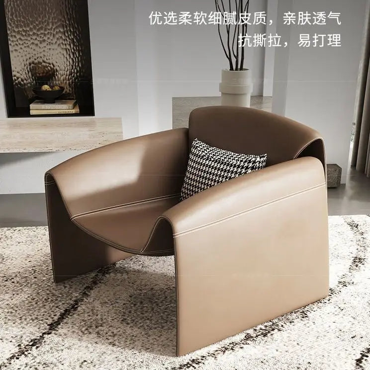 Leisure Relaxing House Coffee Fluted Crab Chair Half Round Living Room Classic Style Colorful Low Back Single Seater Sofa Chair