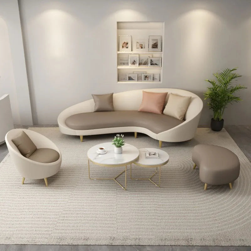 Commercial Modern Sofas Luxury Office Lounge Italian Hotel Couches Business Leatherette Sofa Estilo Nordicos Salon Furniture