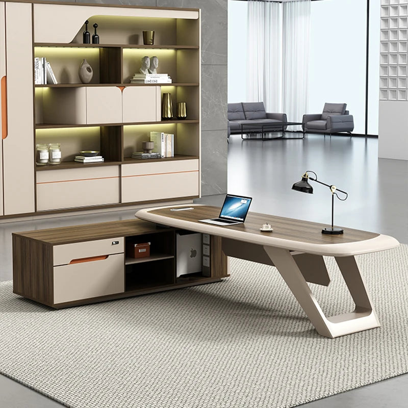 Study Computer Desk Organizer Reception Luxury Executive Vanity Office Desk Drawers Modern Mesa De Escritorio Desk Accessories