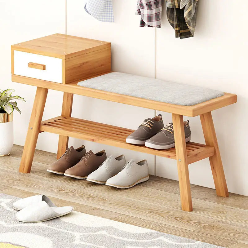 Living Room Sofa Shoe Changing Stool Bamboo HouseholdSofa Hallway Porch Shoe Cabinet Apartment Home Furniture Bench Storage Rack