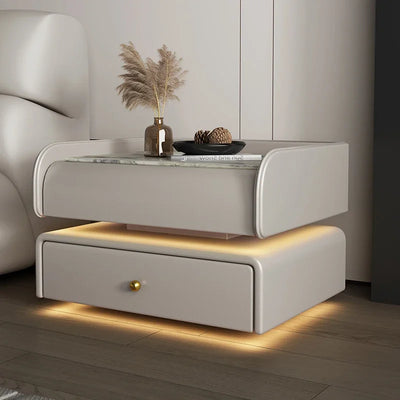 Cheap Smart Bedside Table White Luxury Minimalist Nordic Bedside Tables Bedroom Unique Storage Mesitas De Noche Furniture