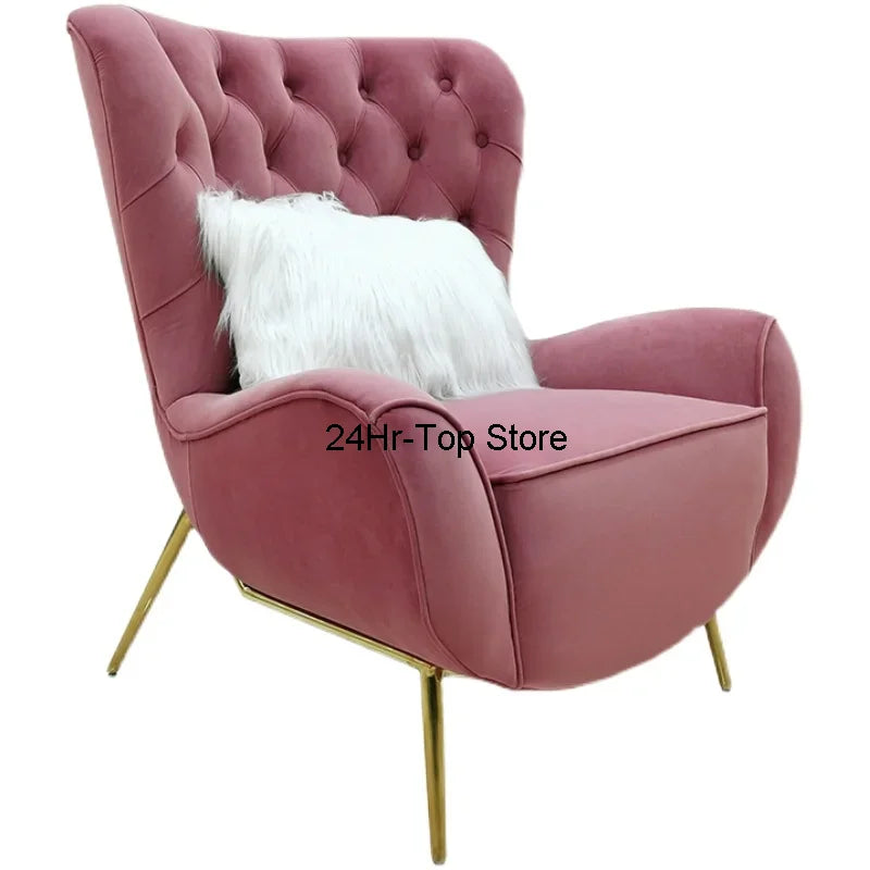 Vanity Barber Sofa Gaming Office Ergonomic Apartment Living Room Mid Century Living Room Chairs Arm Poltrona Pink Furniture