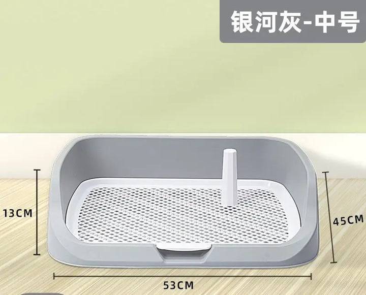 Portable Dog Toilet Tray Plastic Pet Potty Urinal Training Tub Easy To Clean Mesh Lattice Anti-Slide Puppy Cleaning Supplies