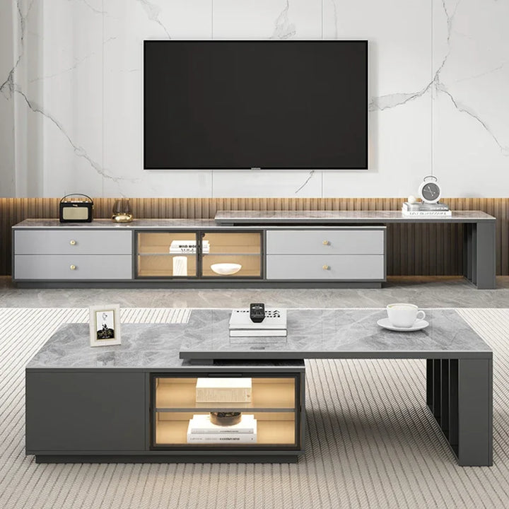 Display Entertainment Tv Stands Floor Led Universal Dinning Office Unit Metal Tv Table Coffee Glass Soportes De Luxury Furniture