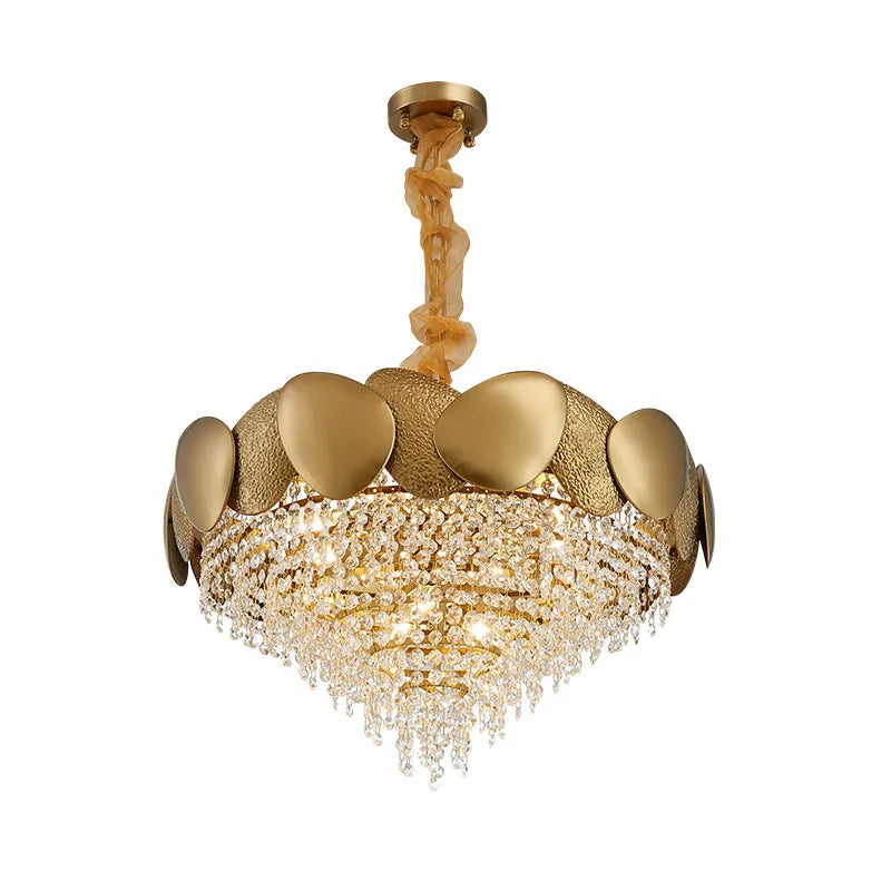 Postmodern LED Luxury Ceiling Chandeliers Home Indoor Lustre Hanging Pendant Lights Gold Crystal Living Dining Room Pendant Lamp