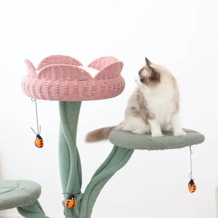 Cute Cat Climbing Frame Cat Nest Pet Supplies Cat Short Feet Cat Grinding Claw Scratching Board Tulip Cat Scratcher Tower