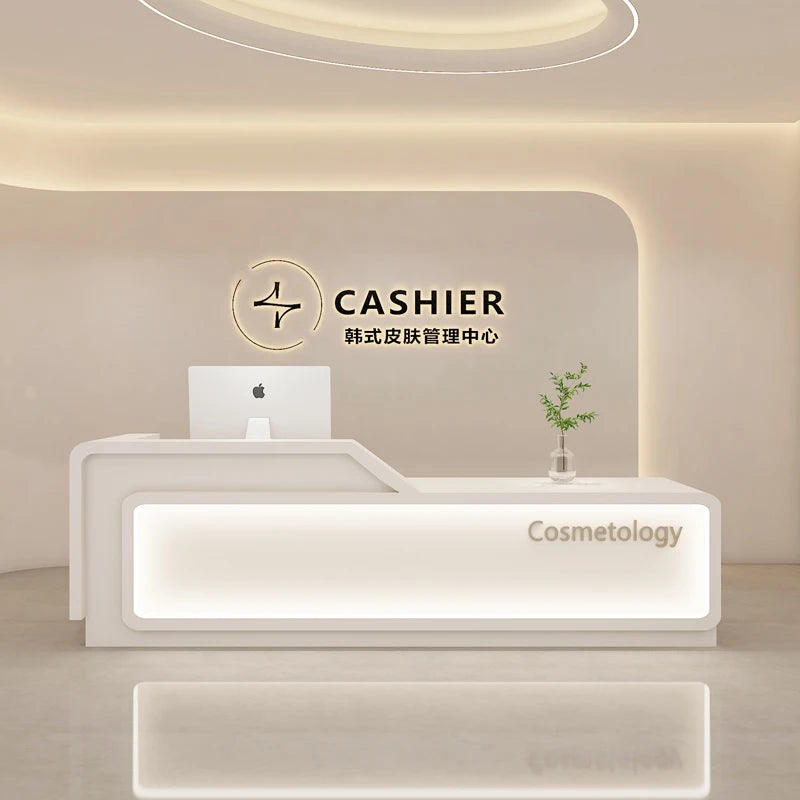 Luxury Garden Reception Desks Mobile Closet Hospital Modern Siting Cashier Table Mobile Mesa De Escritorio Luxury Furniture