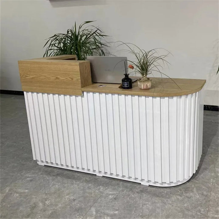 Hotel Front Reception Desk Wood Modern Information Drawer Reception Desk Basses Standing Console Comptoir Caisse Shop Furniture