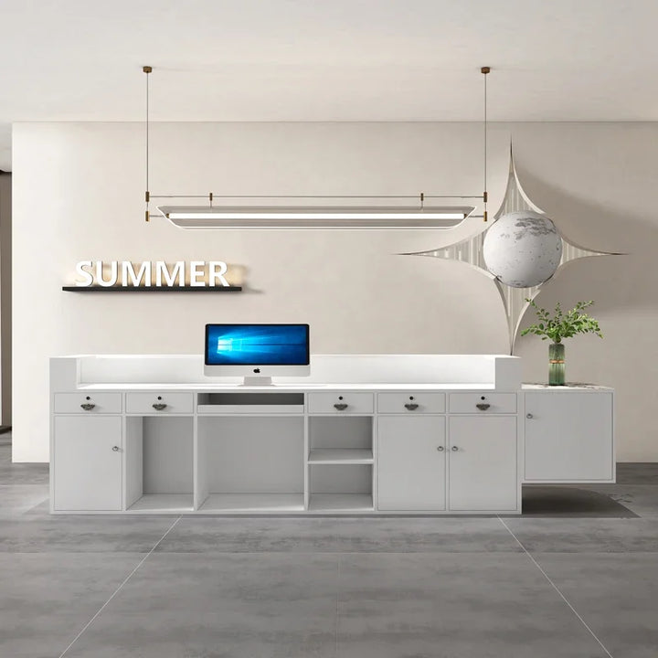 Mobile Counter Reception Desk Salon Podium Front Hotel Advisory Luxury Table Reception Desk Office Meuble Modern Furniture