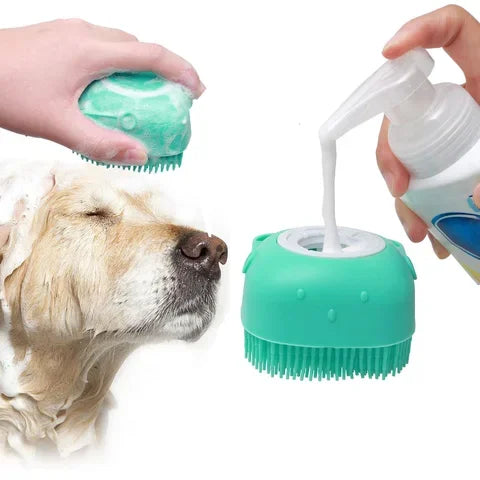 New Pet Dog Cat Shampoo Massager Brush Cat Comb Grooming Scrubber Shower Brush for Bathing Hair Soft Clean Silicone Brushes