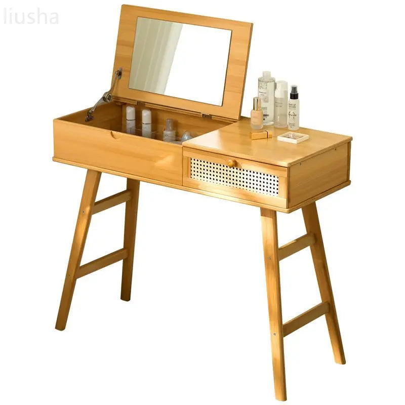 Dressing table dressing table bedroom modern storage cabinet desk make-up mirror integrated small house master bedroom bedside