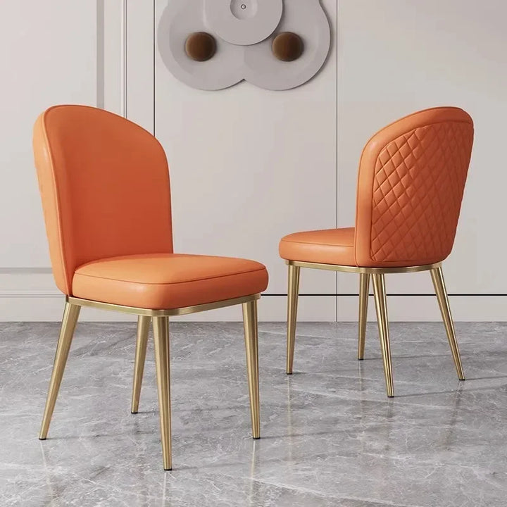 Orange Salon Dining Chairs Room Funky Adults Luxury Dining Chairs Luxury Mobile High Sillas Para Sala De Estar Furnitures Sets