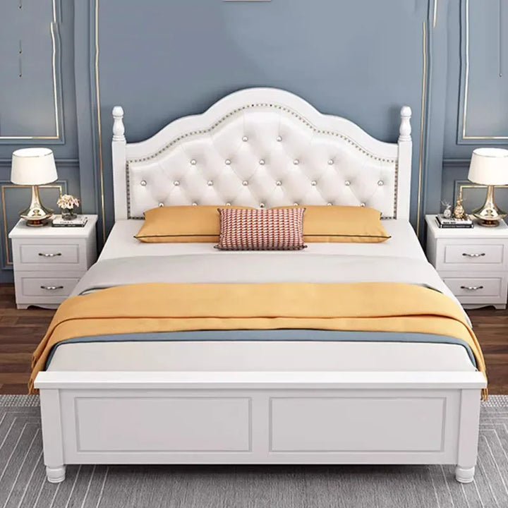 Royal Luxury Kids Double Bed King High End Headboard Safe Twin Double Bed Design Sleeping Cama Matrimonio home furniture