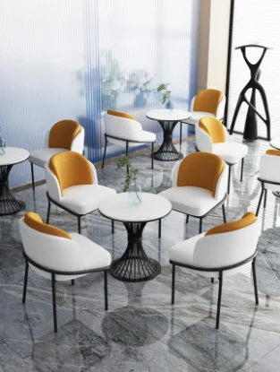 Milk tea shop cafe restaurant small round table negotiation table and chair reception table