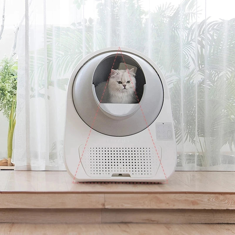 Enclosed Smart Automatic Cat Litter Box Cerrado Arenero Gato Litiere Chat Self Cleaning Remote Control Toilet Tray Pet Toilet