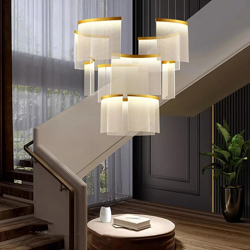 Nordic home decoration, stair chandelier, living room and dining room Pendant lights, ceiling light, indoor lighting