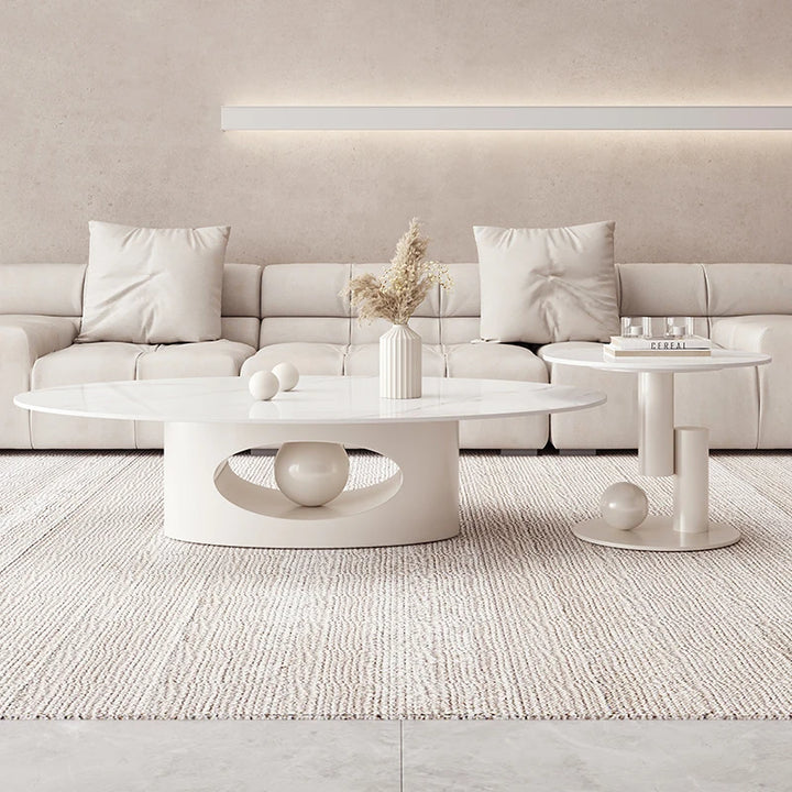 Insulation White Coffee Tables Modern Minimalist Office Round Luxury Tables Sets Living Room Stolik Kawowy Household Items