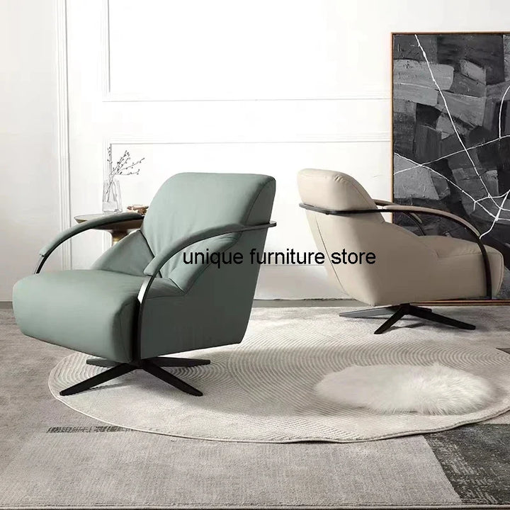 Sofa Swivel Living Room Chairs Lounge Designer Single Couch Makeup Salon Armchair Bedroom Office Reading Fauteuil Home Furniture