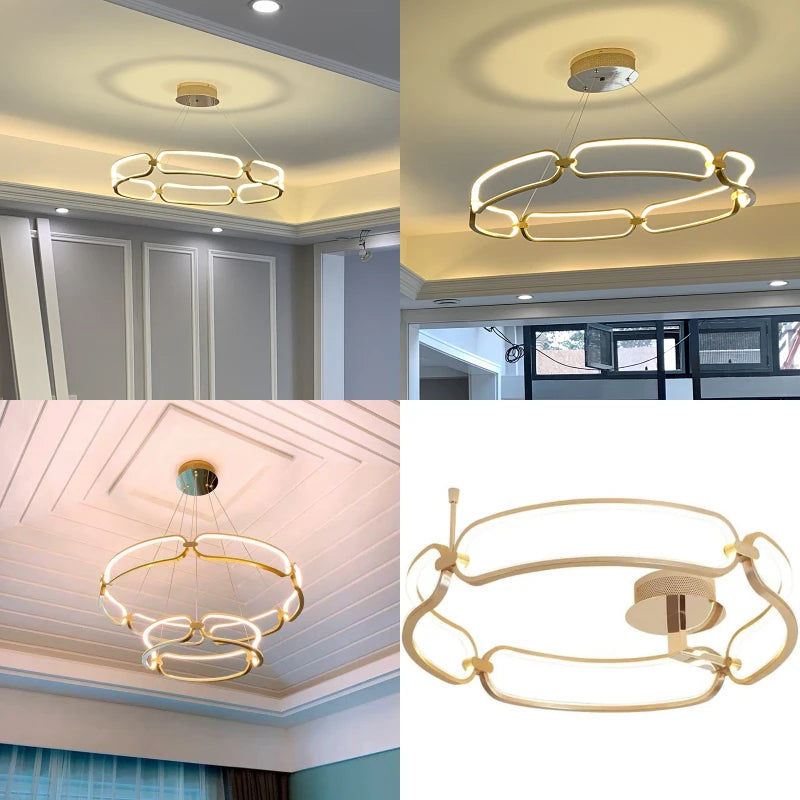 2023 Modern Luxury Led Ceiling Chandelier lighting For Living Room Hanging Lights Ceiling Mounted Pendant lamp Free Shipping