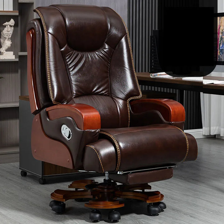 Recliner Swivel Office Chair Individual Mobile Executive Leather Wheels Office Chair Armrest Sillas De Oficina Home Furniture