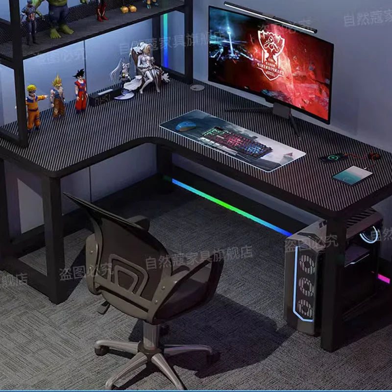 Multifunctional Gamer Bedroom Desk Office Standing Portable Computer Desks L Shaped Seating Escritorio Oficina Furniture Home