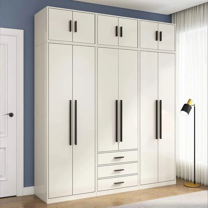 Designer White Wardrobe Space Saving Aesthetic Drawers Hotel Wardrobe Doors Display Apartment Szafa Na Ubrania Home Furniture