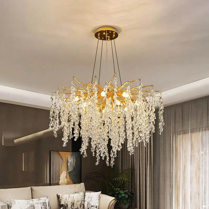 Modern Luxury Crystal Pendant Lamp Home Decoration Grape Bedroom Dining Living Room Ceiling Chandelier LED Lighting Fixtures