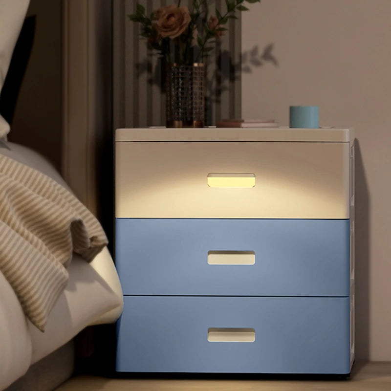 Luxury Drawers Nightstands Vintage Cute Center Design Narrow Nightstands Multifunctional Makeup Table De Chevet Home Furniture