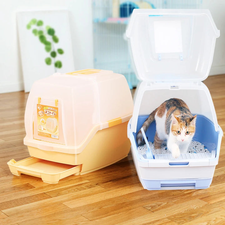 Supplies Sandbox Cat Bedpans Deodorization Toilet Big Hidden Cat Bedpans Accessories Bathroom Arenero Gatos Pet Products RR50CB