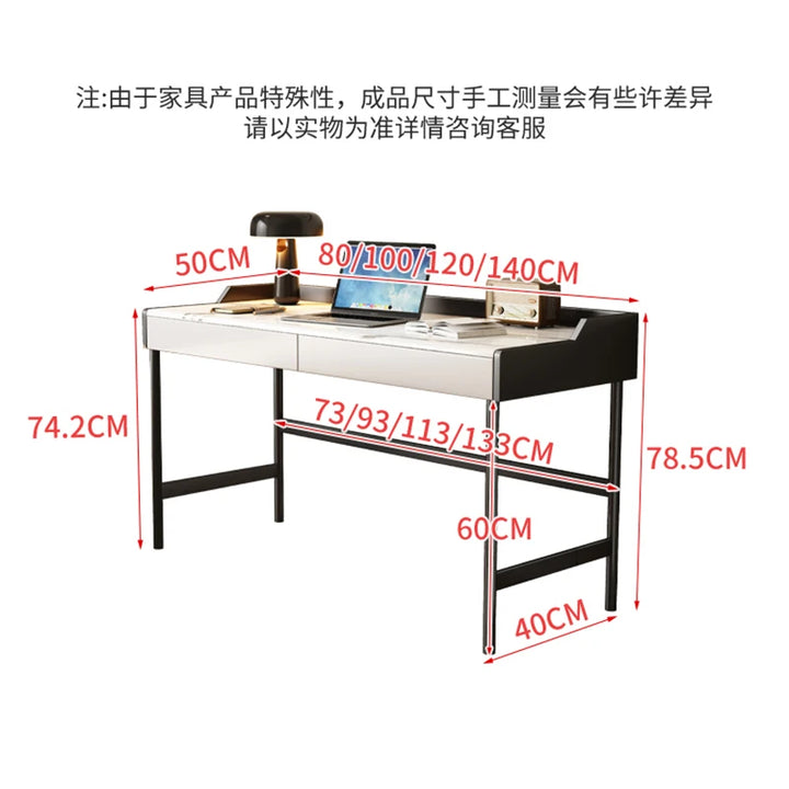 Italian Rock Board Solid Wood Office Desk Home Student Writing Desk Bedroom Computer Adult Work Table Mesa Office Furniture KMOD