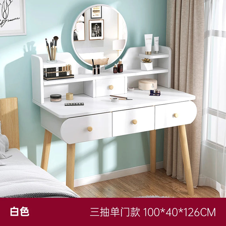 Nordic Container Dressing Table Box Organizers Multifunctional Dressing Table Mirror Furniture Penteadeira Sofas For Living Room