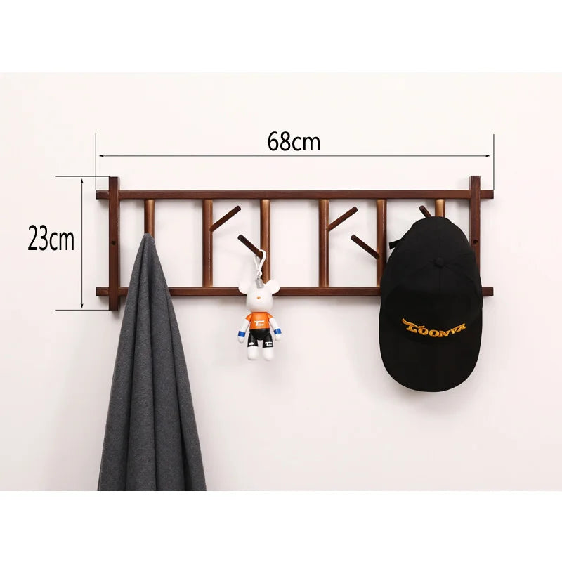 Rail Door Folding Coat Rack Outdoor Wooden Clothes Rack Hallway Nordic Recibidor De Entrada Mueble Nordic Furniture WWH200YH
