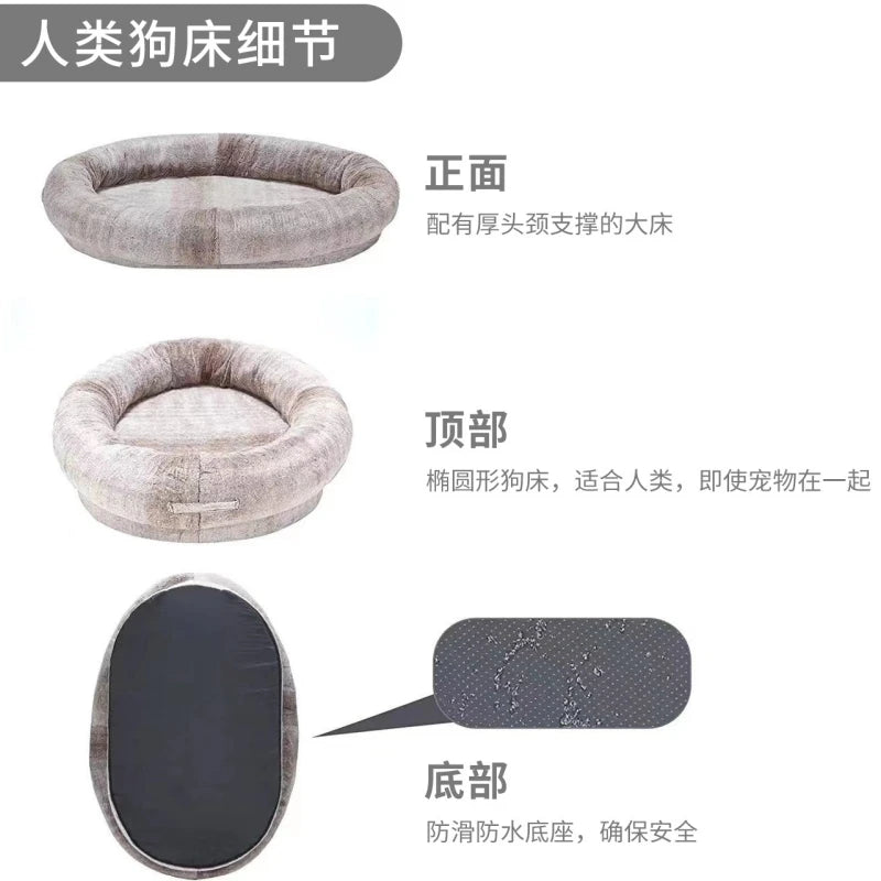 Lazy sofa man pet interactive furniture big dog bed detachable and washable kennel dog sofa for sleeping leisure bed