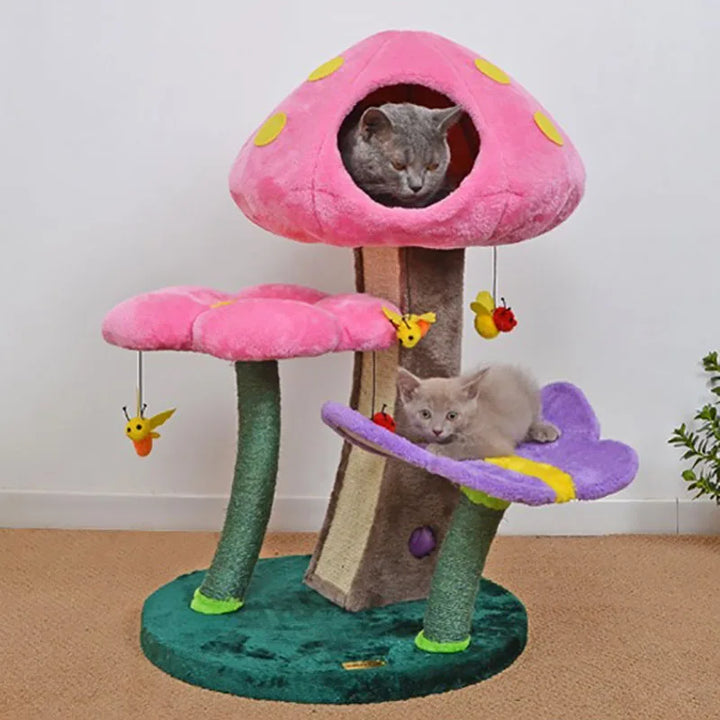 Flower Cat Climbing Frame Flower Extra Large Cat Tree Cat Jumping Platform Wood Tower for Cats Tree Cats Nest House Pet Products