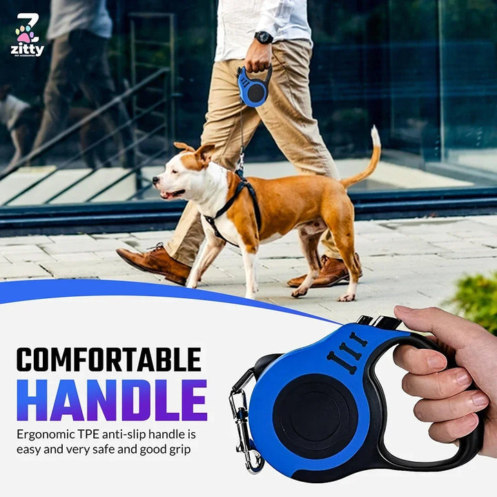 Retractable Dog Leash Automatic Telescopic Tractor Dog Tape Pet Tape 5M Harnesses with Non-Slip Handle for Small Medium Size Dog