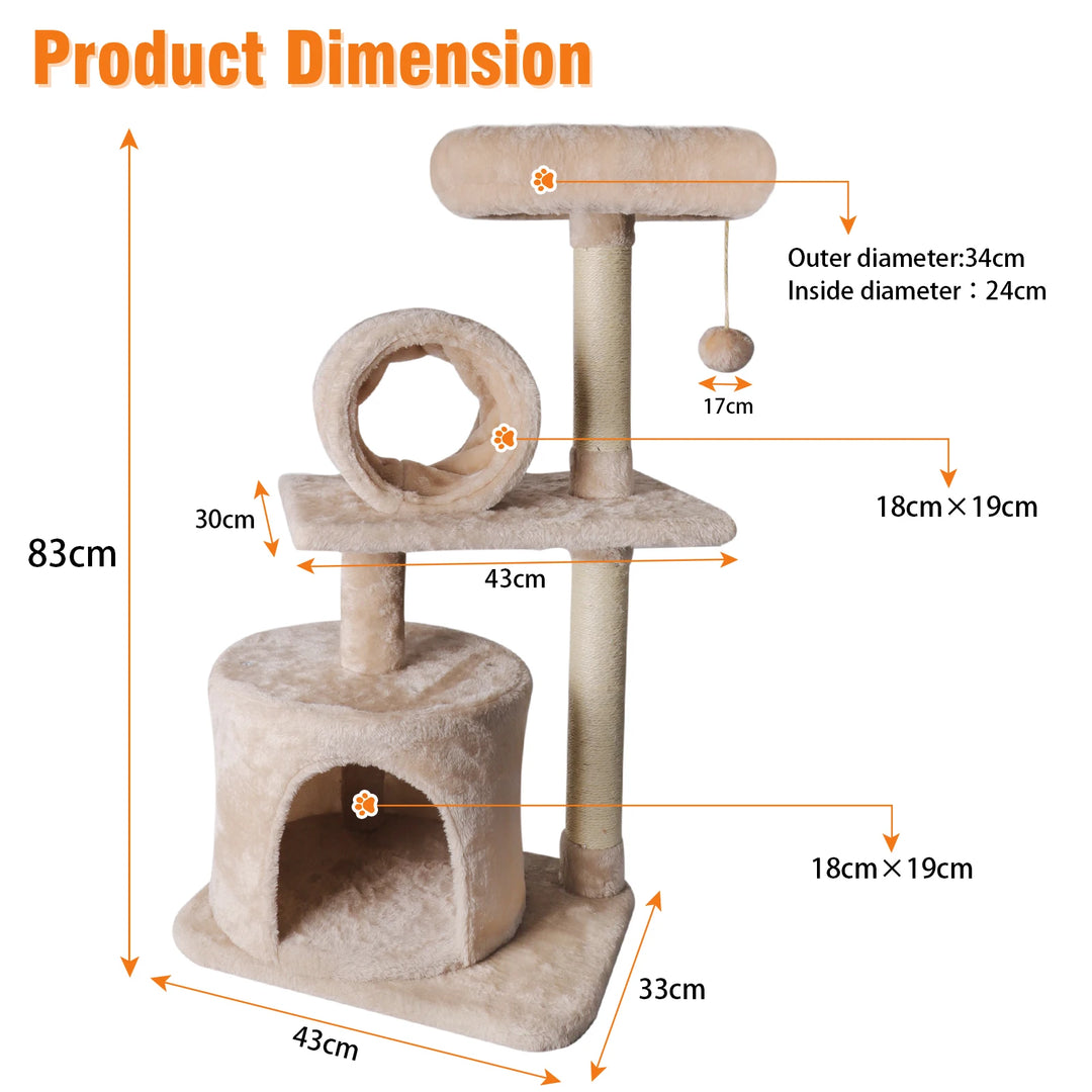 Multi-layer Cat Scratcher Tree Toys Pet Cat House Furniture Scratching Post for Pet Cat Activity Center Cat Trees Towers