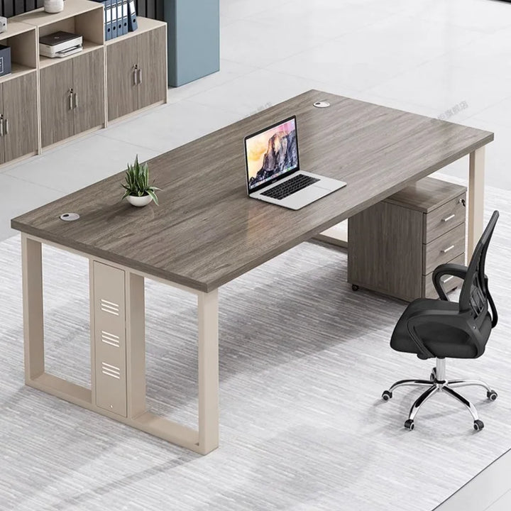 Staff Computer Office Desks Workbench Modern Single Laptop Office Desks Table Write Escritorio Ordenador Work Furniture QF50OD