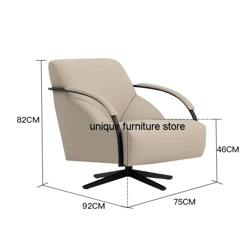 Sofa Swivel Living Room Chairs Lounge Designer Single Couch Makeup Salon Armchair Bedroom Office Reading Fauteuil Home Furniture