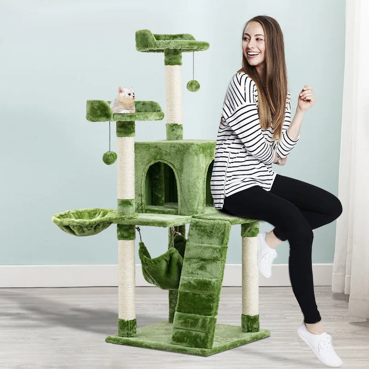 Large Cat Climb Pet Toys, Comfortable Cat Nest, Stable Cat Jump Rack, Four Layers Cat Trees, Mainland China None Wood