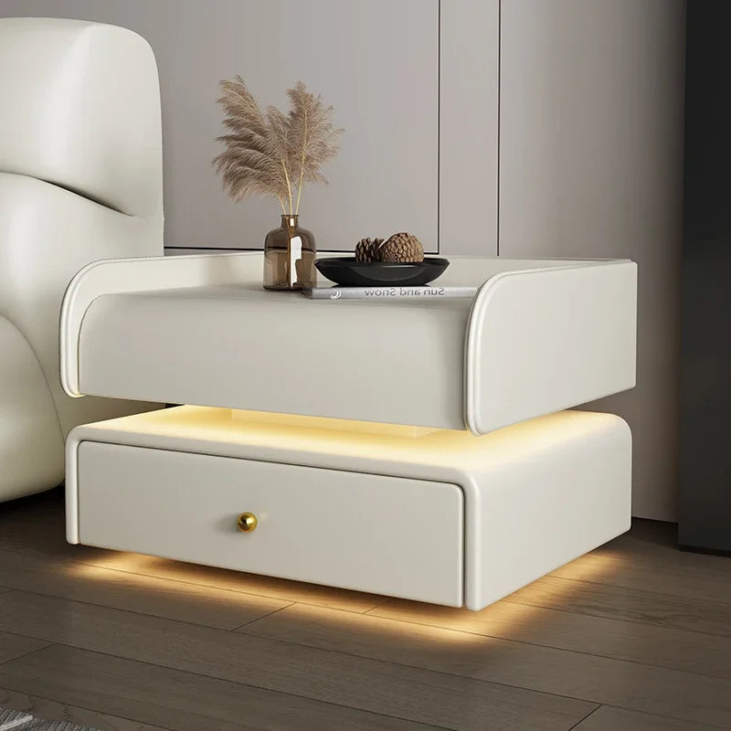 Cheap Smart Bedside Table White Luxury Minimalist Nordic Bedside Tables Bedroom Unique Storage Mesitas De Noche Furniture