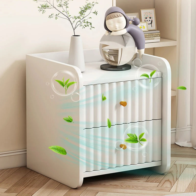 Minimalist Storage Nightstand Table Kawaii Dormitory Small Drawers Bedsides Table Trendy Narrow Mesinhas De Cabeceira Furniture